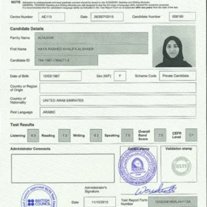 IELTS Certificate UK